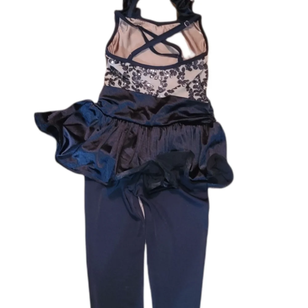 Curtain call costume black and nude